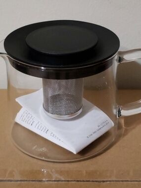 RIKLIG Teapot, glass, 1.6 qt